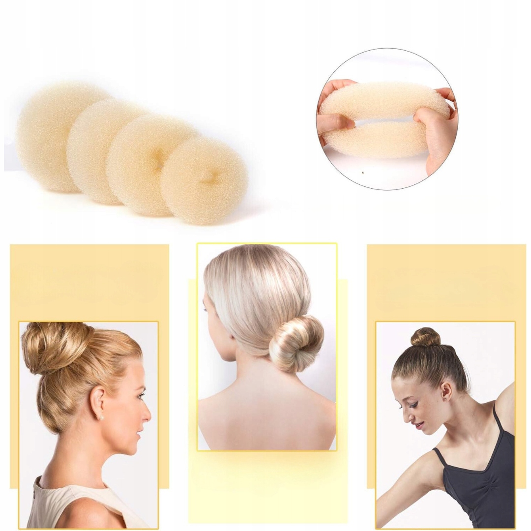 ZESTAW DO ROBIENIA KOKÓW | ELASTYCZNE GUMKI DO WŁOSÓW | SPINKI | 32 SZT - obrazek 2