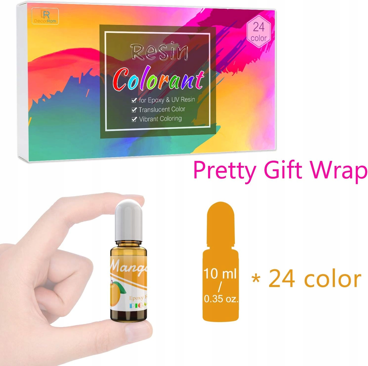 24 szt. BARWNIK DO ŻYWICY EPOKSYDOWEJ | BARWNIKI DO ŻYWIC UV | 24 x 10ml - obrazek 7