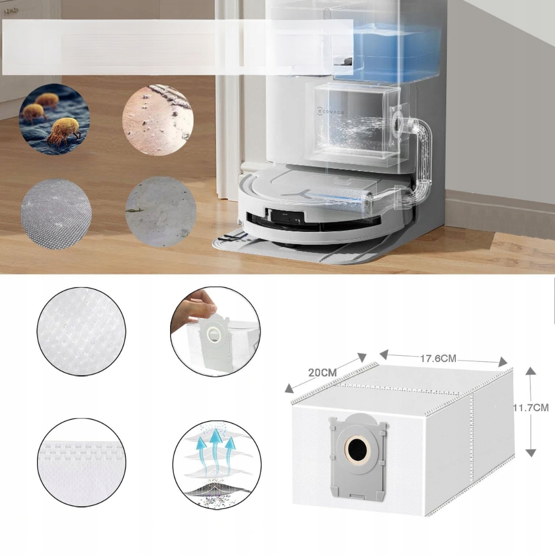 Akcesoria do odkurzacza Ecovacs Deebot T80 OMNI: worki, filtry, szczotki - obrazek 5
