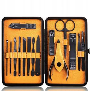 PROFESJONALNY ZESTAW PEDICURE |MANICURE |15 NARZĘDZI| CZYSZCZENIE PAZNOKCI