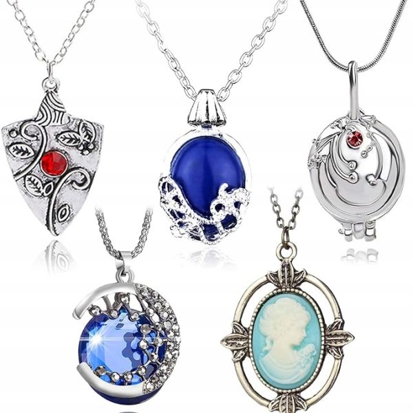 Naszyjnik Wampir Daywalking 5szt Medalion Werbena Katherine Elena Kosmiczny