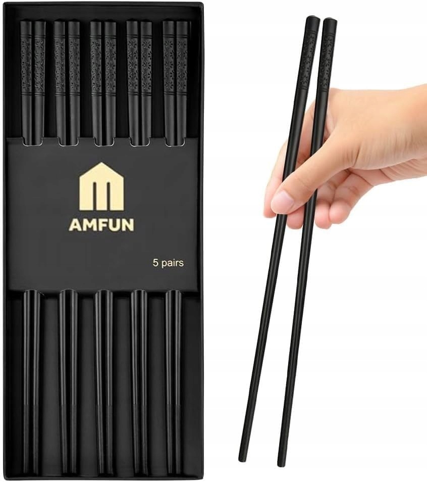 AMFUN - 5 par pałeczek z włókna szklanego z motywem sakury, antypoślizgowe - obrazek 6