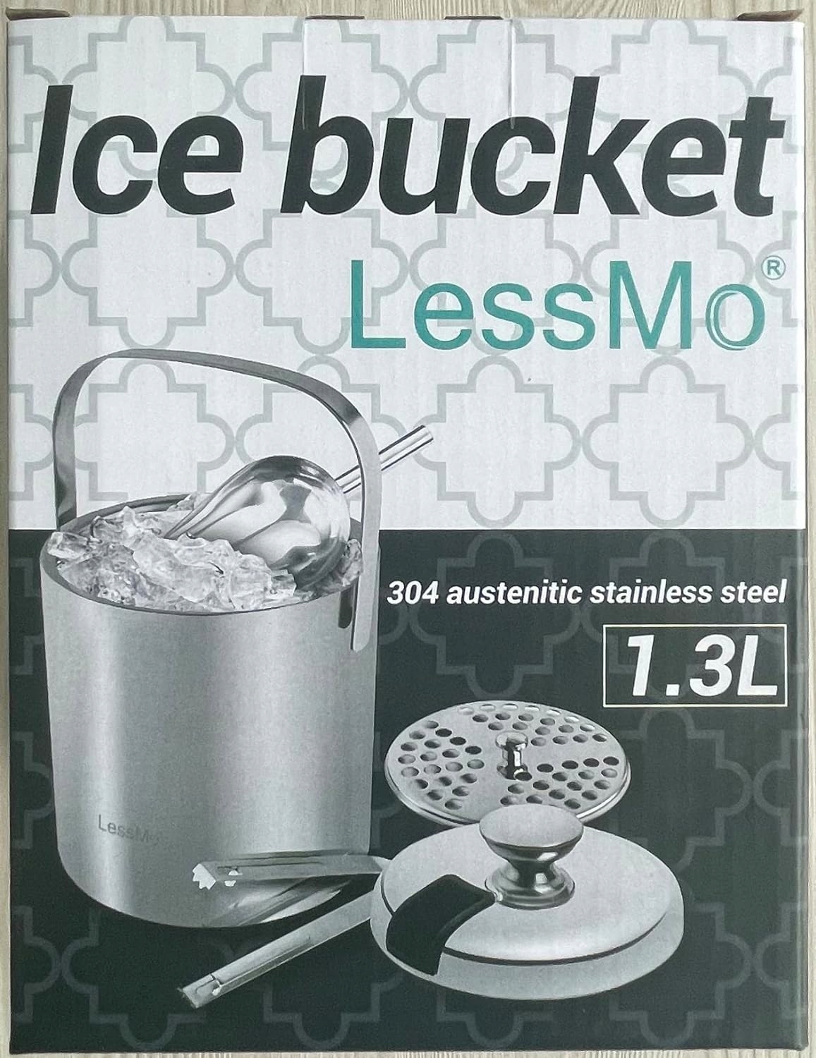 POJEMNIK WIADRO NA LÓD ZE STALI NIERDZEWNEJ 1.5L MISKA KOSTKI LODU SZAMPAN - obrazek 7