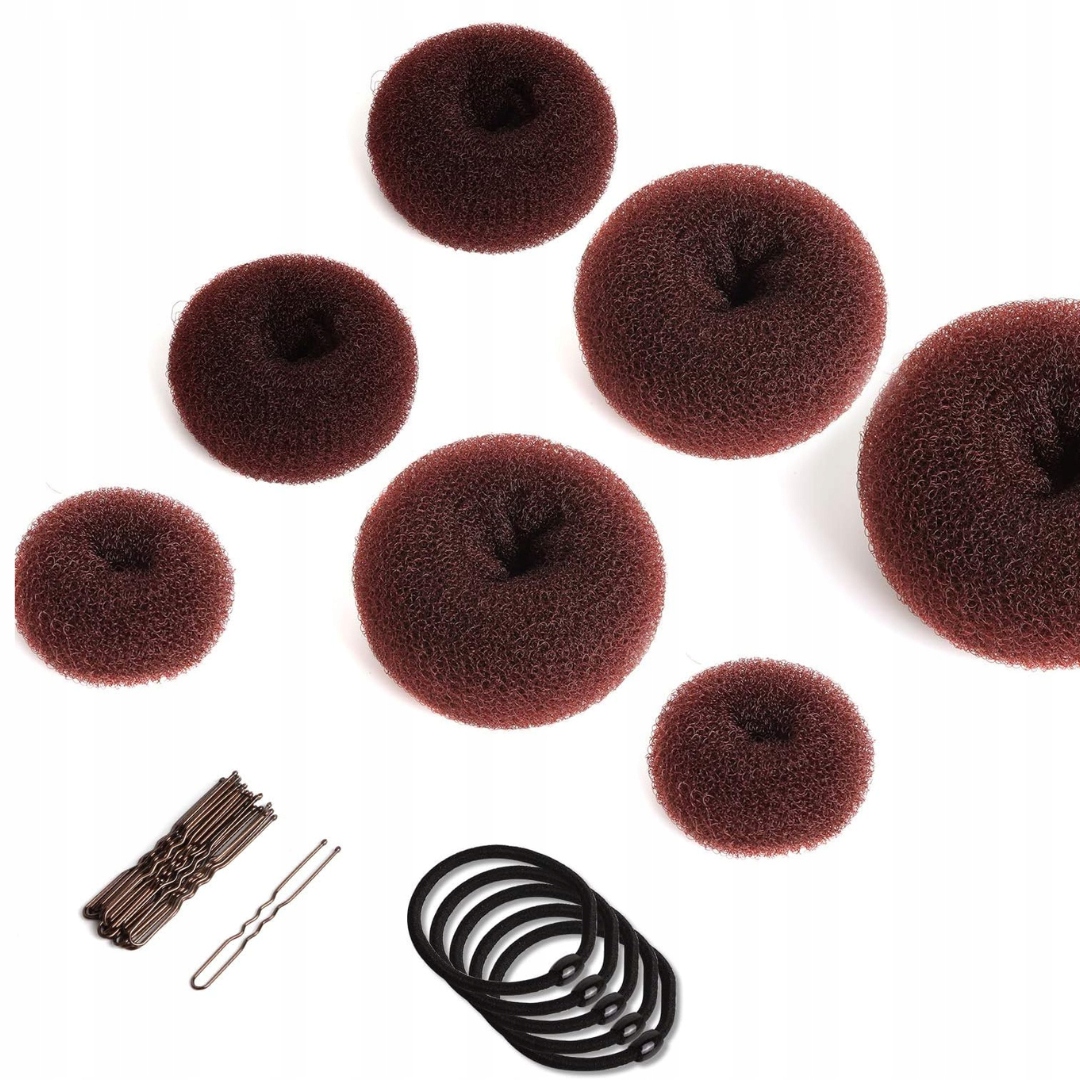 ZESTAW DO ROBIENIA KOKÓW | ELASTYCZNE GUMKI DO WŁÓSÓW | SPINKI | 32 SZT - obrazek 8