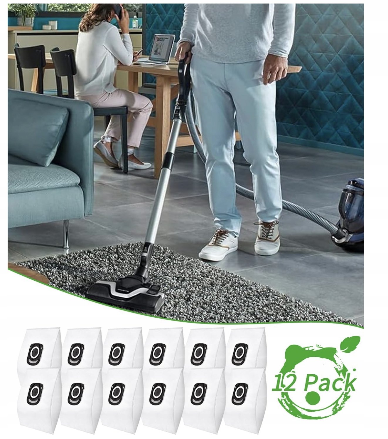 12 Worków Do Odkurzaczy Rowenta Hygiene+ ZR200520 ZR200720 RO64 - obrazek 7