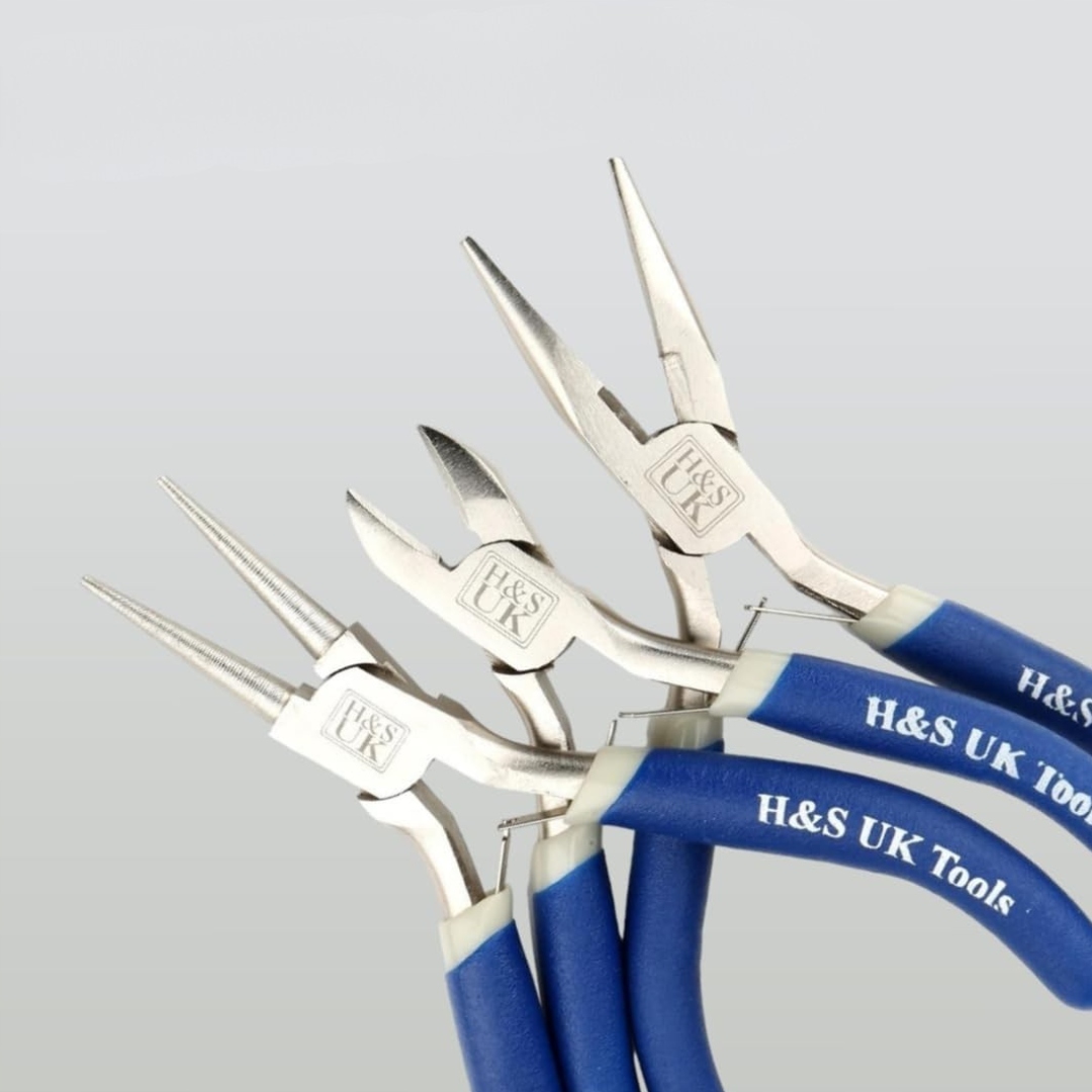 H&S Chromowane narzędzia do biżuterii - zestaw 3 szczypiec do rękodzieła - obrazek 4