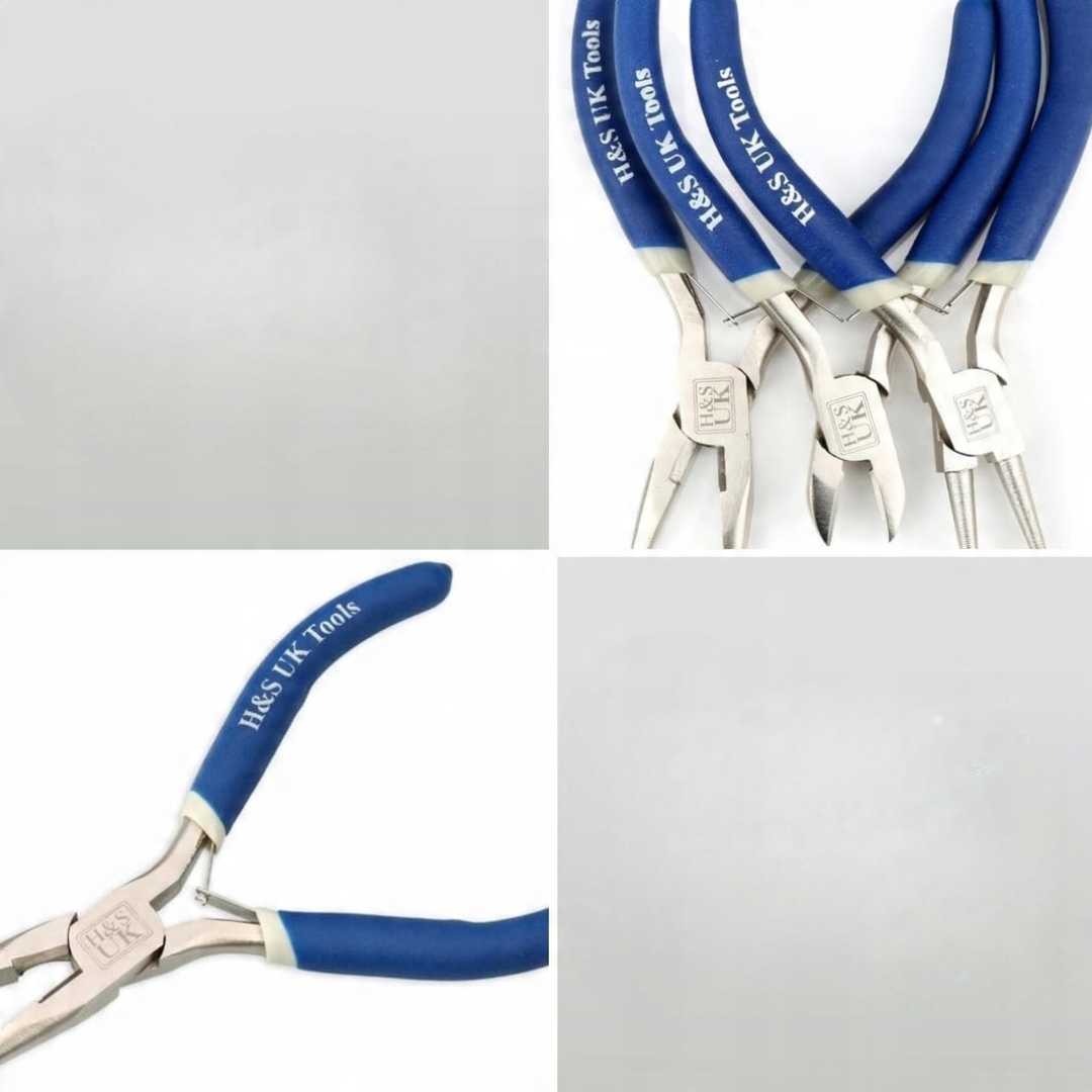 H&S Chromowane narzędzia do biżuterii - zestaw 3 szczypiec do rękodzieła - obrazek 6