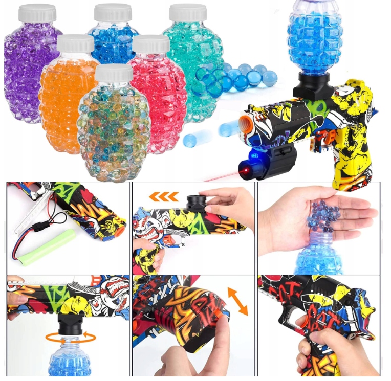 KARABIN PISTOLET | NA KULKI DO AUTOMAT | DEAGLE KULKI + ŻELOWE CS | ZESTAW - obrazek 13