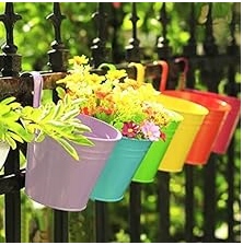 10 SZT. DONICZKA OGRODOWA BALKONOWA WKŁAD KOLOROWA Z HAKIEM WISZĄCE - obrazek 10