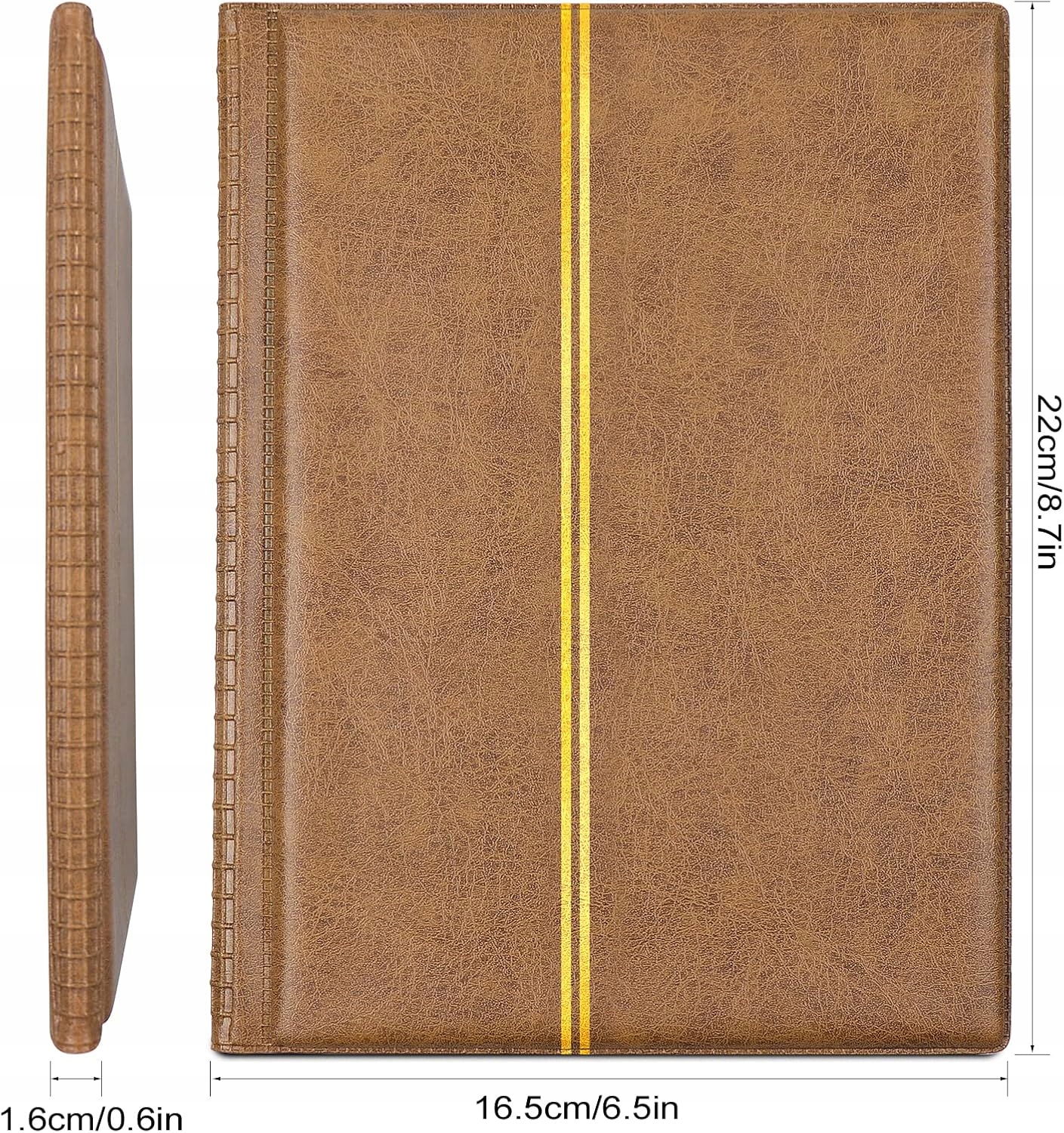 Homgaty Album na Monety, 250 Kieszeni, Wodoodporny, Brązowy, 10 Stron - obrazek 6