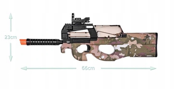 KARABIN PISTOLET P90 | NA KULKI DO AUTOMAT | KULKI + ŻELOWE CS | ZESTAW - obrazek 4