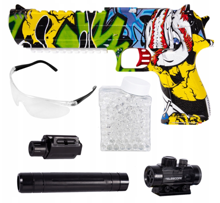 KARABIN PISTOLET|NA KULKI DO AUTOMAT |DEAGLE KULKI + ŻELOWE CS |AKCESORIA