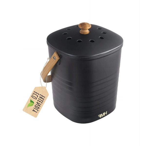 ZRÓWNOWAŻONY EKOLOGICZNY KOSZ | NA ODPADY KUCHENNE | NA KOMPOST | 3L