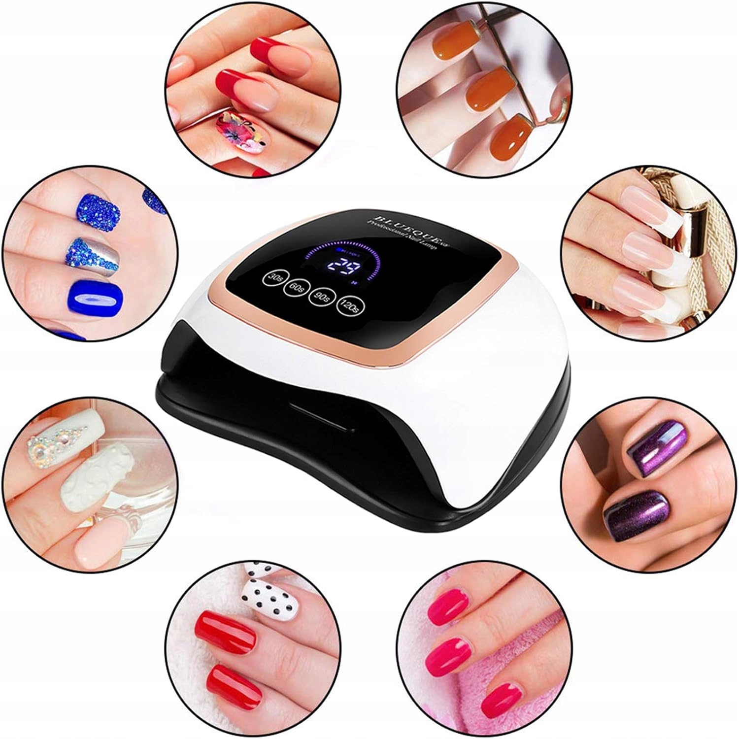 Suszarka do paznokci 168W lampa UV LED4 timery czujnik podczerwieni - obrazek 6