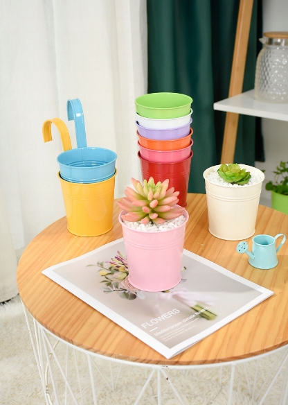 10 SZT. DONICZKA OGRODOWA BALKONOWA WKŁAD KOLOROWA Z HAKIEM WISZĄCE - obrazek 9