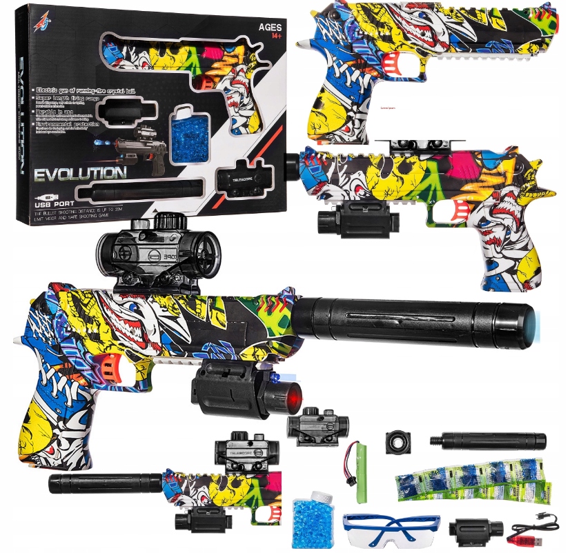 KARABIN PISTOLET | NA KULKI DO AUTOMAT | DEAGLE KULKI + ŻELOWE CS | ZESTAW