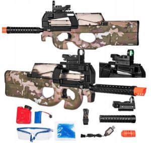 KARABIN PISTOLET P90 | NA KULKI DO AUTOMAT | KULKI + ŻELOWE CS | ZESTAW