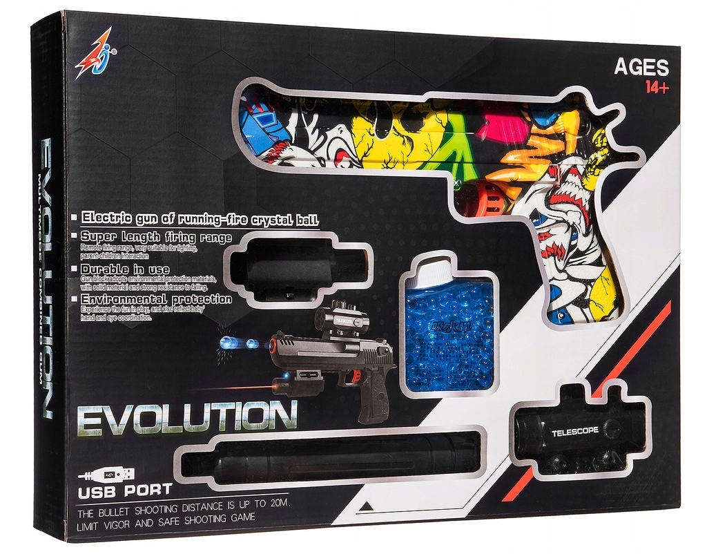 KARABIN PISTOLET | NA KULKI DO AUTOMAT | DEAGLE KULKI + ŻELOWE CS | ZESTAW - obrazek 11