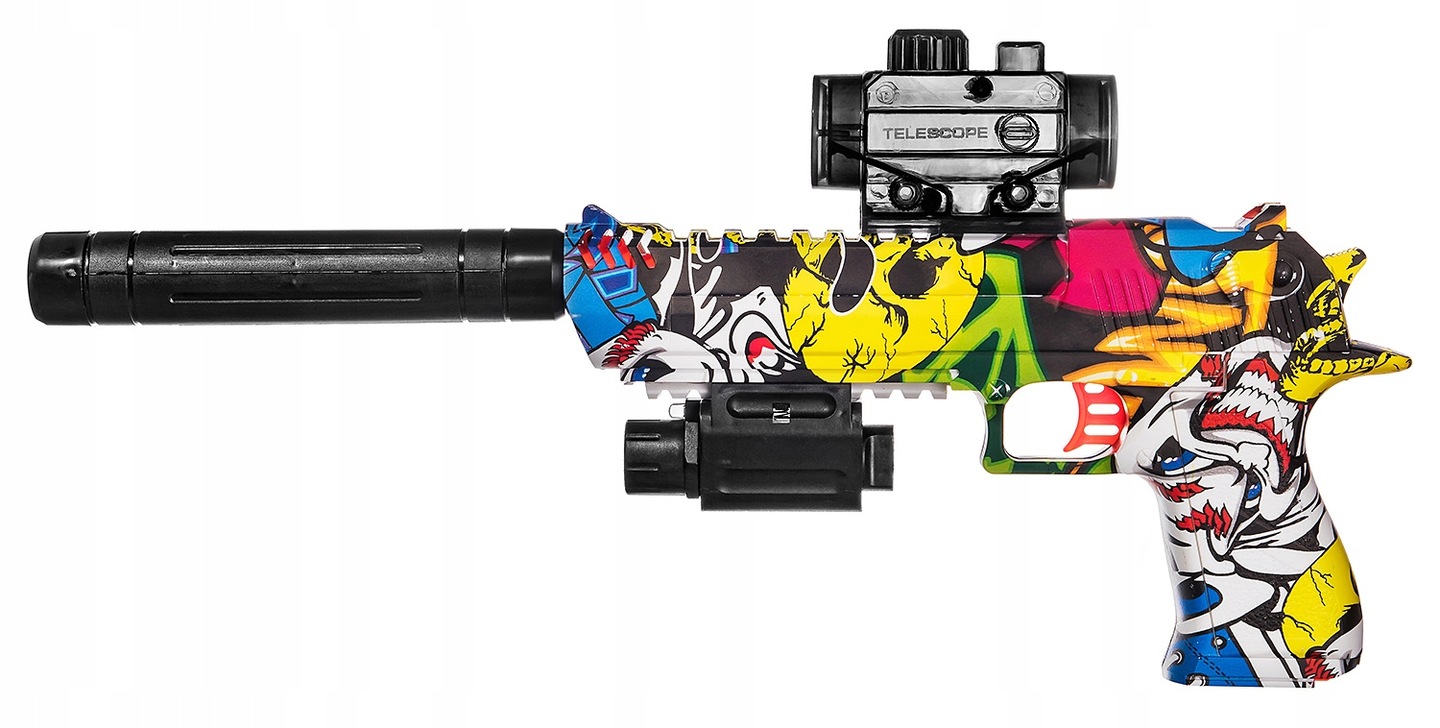 KARABIN PISTOLET | NA KULKI DO AUTOMAT | DEAGLE KULKI + ŻELOWE CS | ZESTAW - obrazek 5