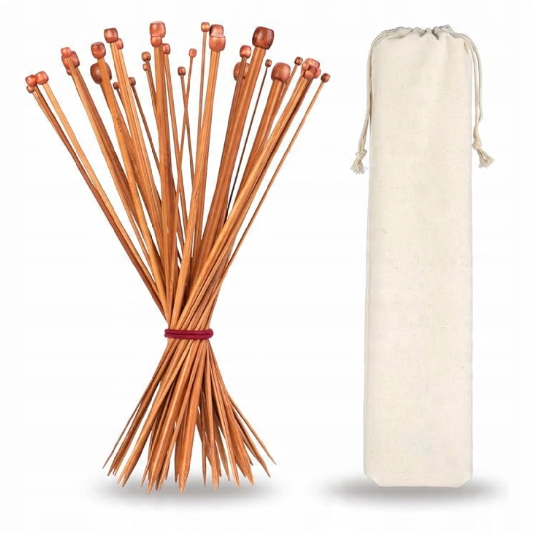 H&S Zestaw igieł bambusowych do robienia na drutach, 36 szt., dla każdego - obrazek 6