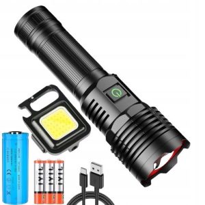 LATARKA LED + MOCNA WODOODPORNA SZPERACZ | USB AKMULATOR LAMPA PRO 3000 lm