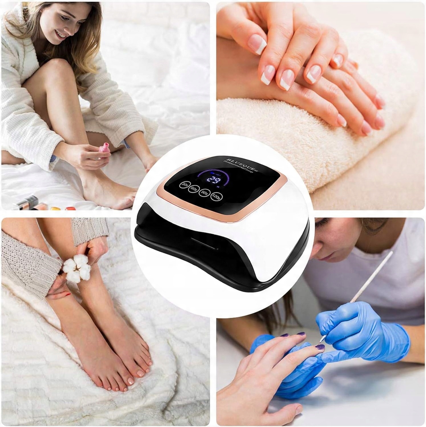 Suszarka do paznokci 168W lampa UV LED4 timery czujnik podczerwieni - obrazek 15