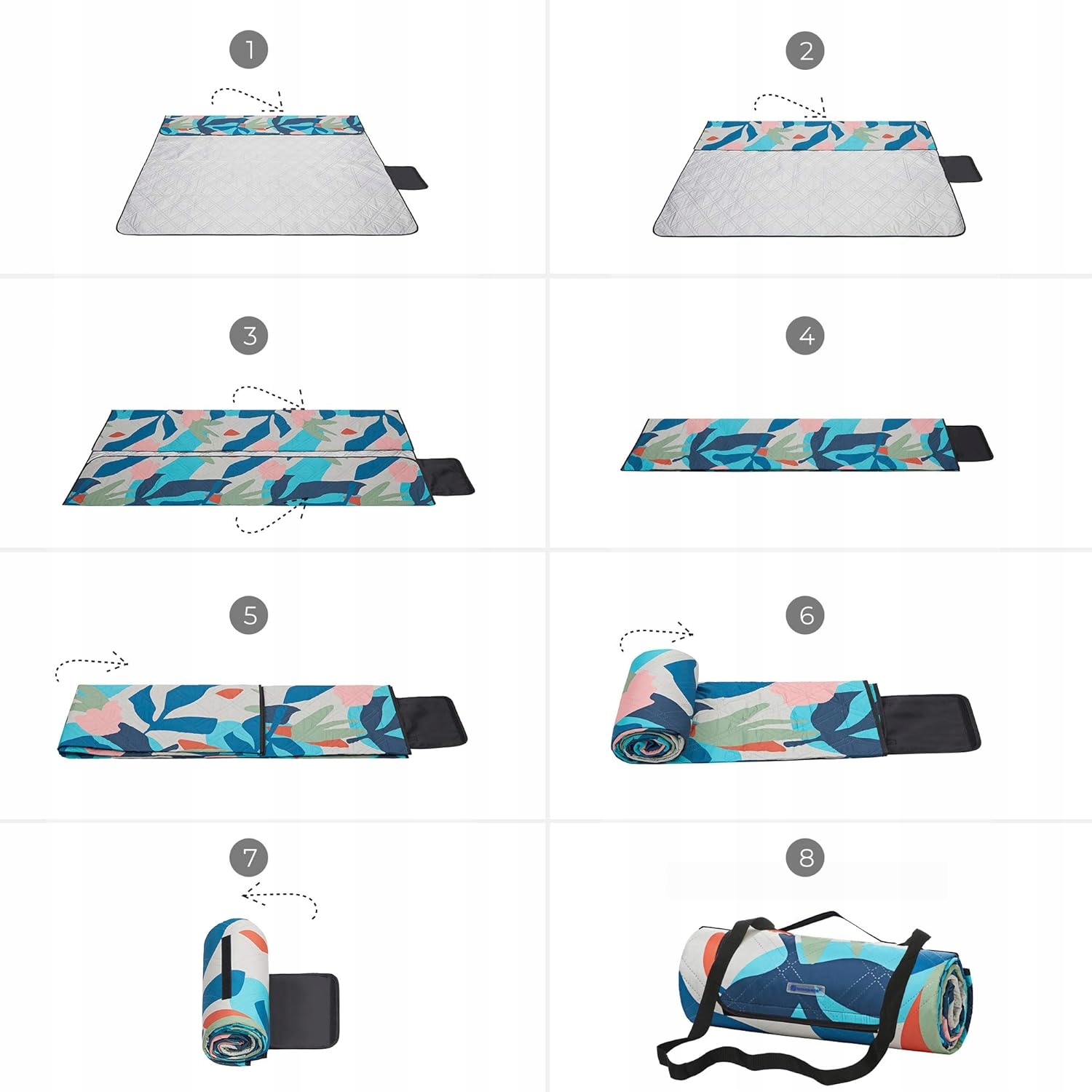 KOC PIKNIKOWY TERMICZNY DUŻY 200x150 cm WODOODPORNY MATA PLAŻOWA PARK GRILL - obrazek 7