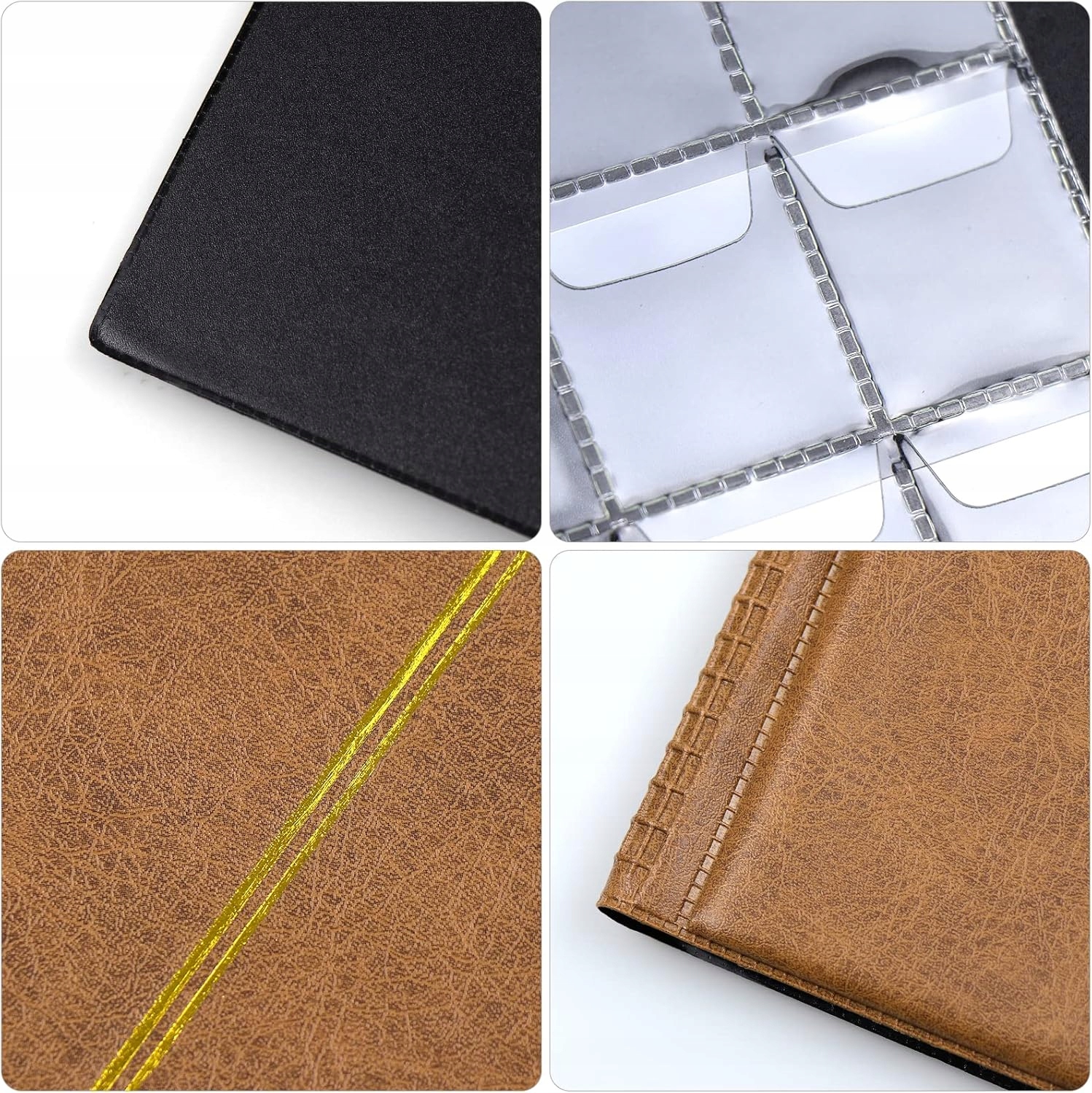 Homgaty Album na Monety, 250 Kieszeni, Wodoodporny, Brązowy, 10 Stron - obrazek 12