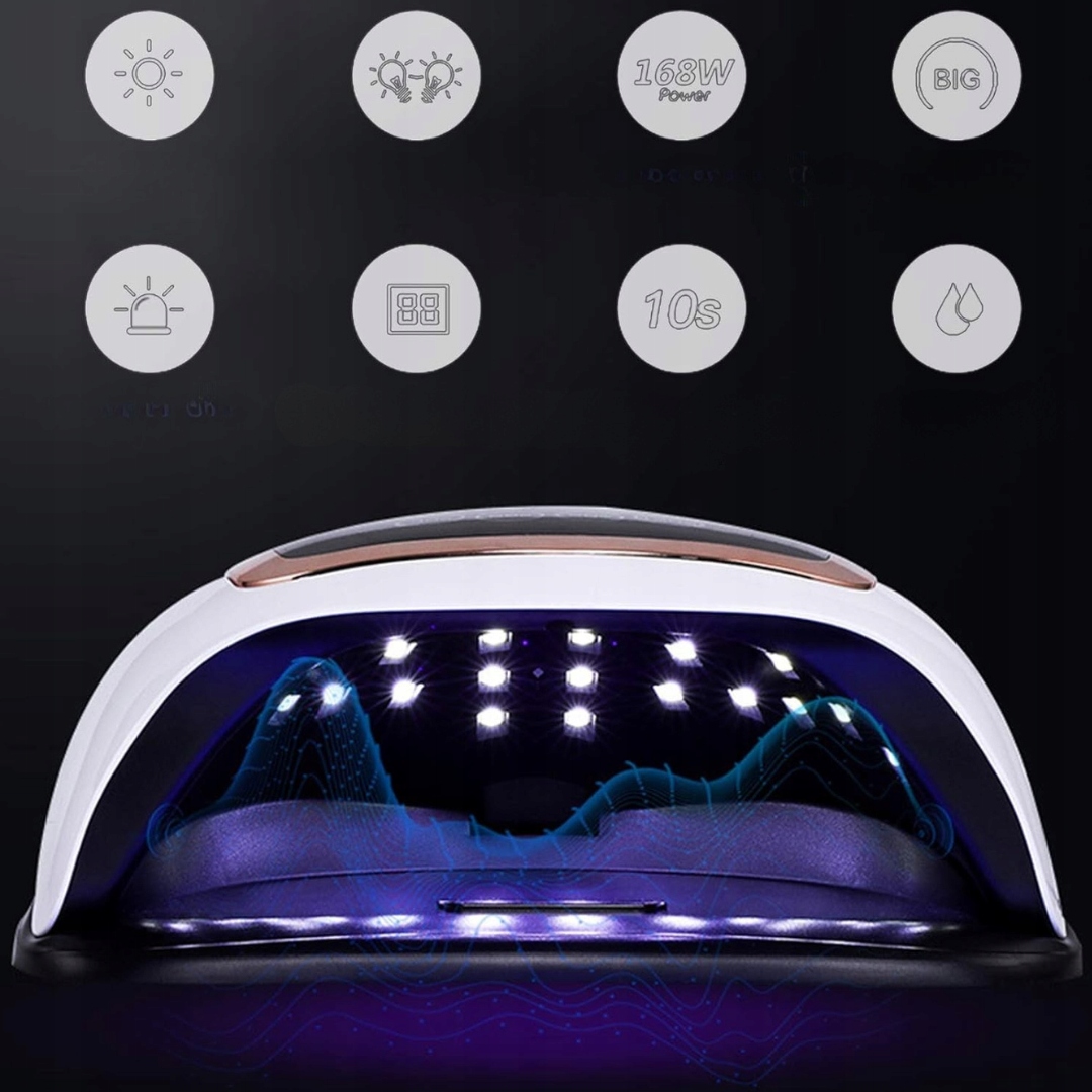 Suszarka do paznokci 168W lampa UV LED4 timery czujnik podczerwieni - obrazek 12