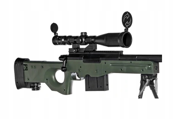 KARABIN PISTOLET SNAJPERSKI AWP NA KULKI + LASER LUNETA GUN - obrazek 9