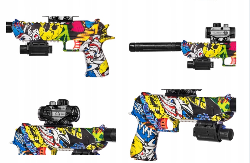 KARABIN PISTOLET | NA KULKI DO AUTOMAT | DEAGLE KULKI + ŻELOWE CS | ZESTAW - obrazek 9