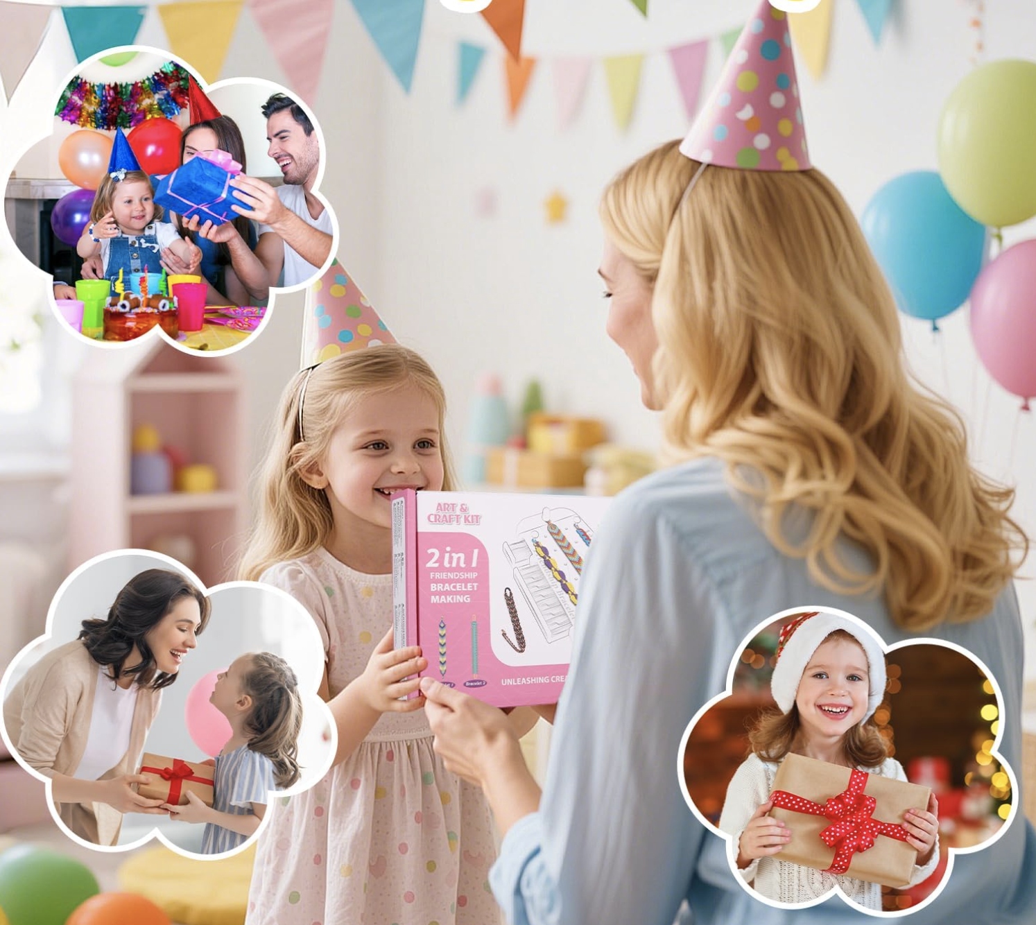 Zestaw Do Robienia Bransoletek Biżuterii z Muliny Duży Dla Dzieci Koraliki - obrazek 6