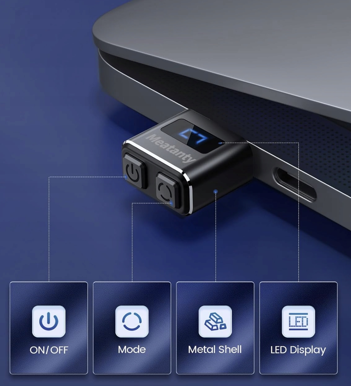 Metalowy Mouse Jiggler 3 Tryby LED Włącznik USB 5V Plug & Play Windows Mac - obrazek 3