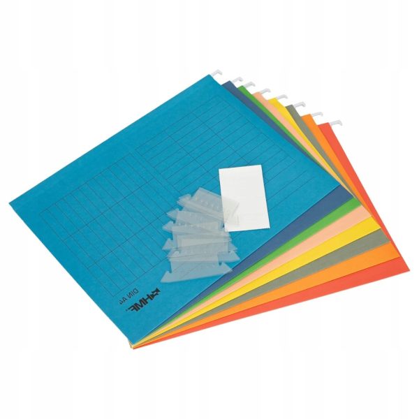 SEGREGATOR NA DOKUMENTY | ZESTAW 8 SZTUK | A4| KOLOROWE| 31,4 x 24 cm