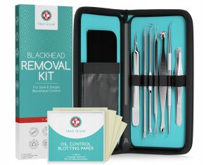 Zestaw do Usuwania Zaskórników 7Szt Wyciskanie Pryszczy Wągrów Stal