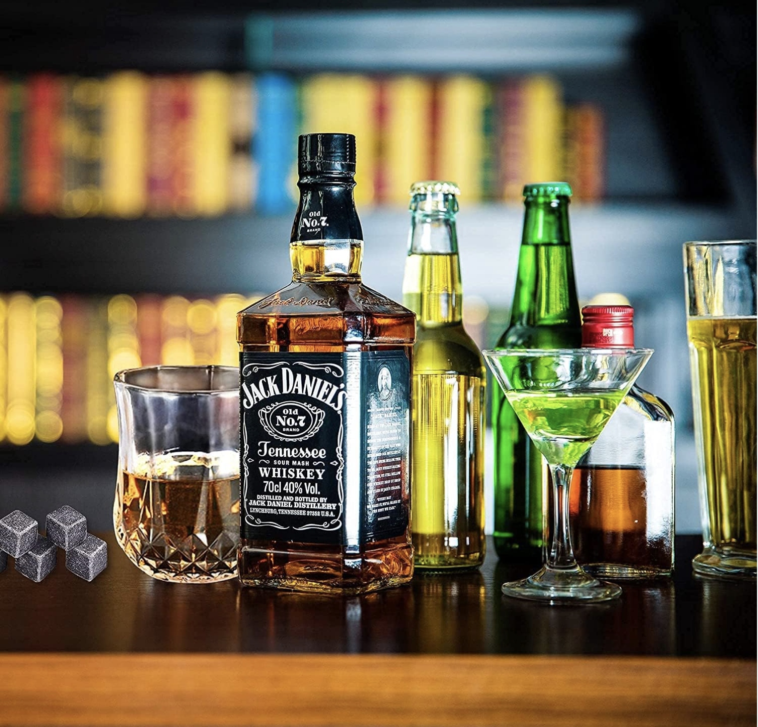 Zestaw Do Whisky Dla Mężczyzn Kamienie Granitowe + 2 Szklanki + Akcesoria - obrazek 7