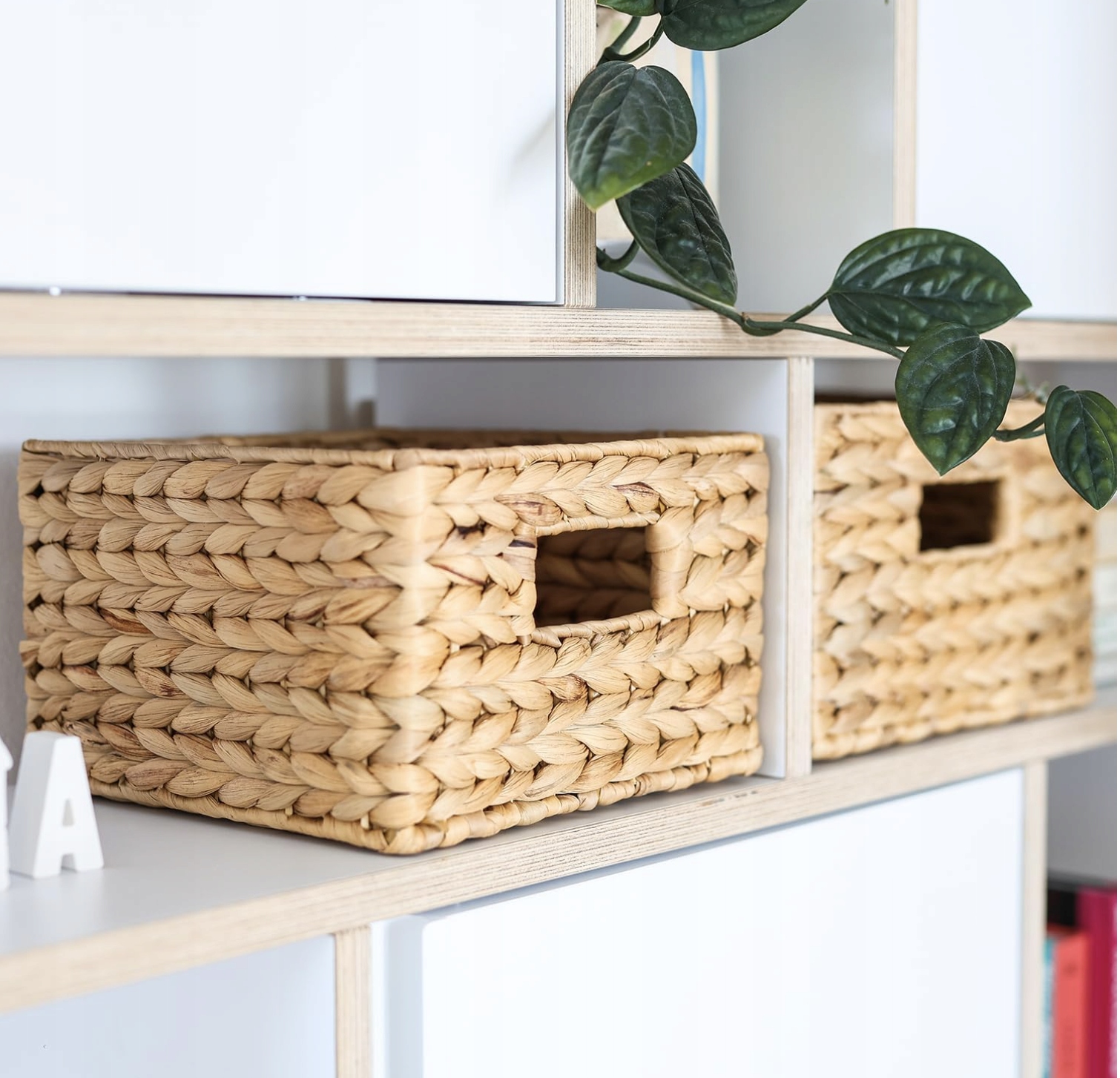 Kosz Do Przechowywania Z Hiacyntu Zestaw 3 sztuk Na Kosmetyki Drobiazgi - obrazek 9