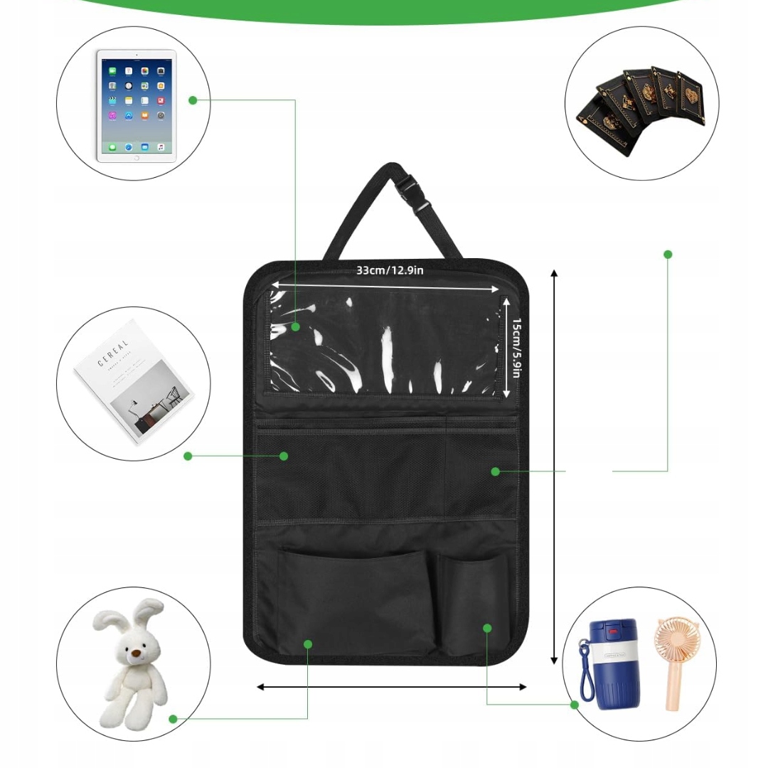 Organizer Samochodowy Ochraniacz Na Fotel Osłona Oparcie Na Tył Siedzenia - obrazek 4