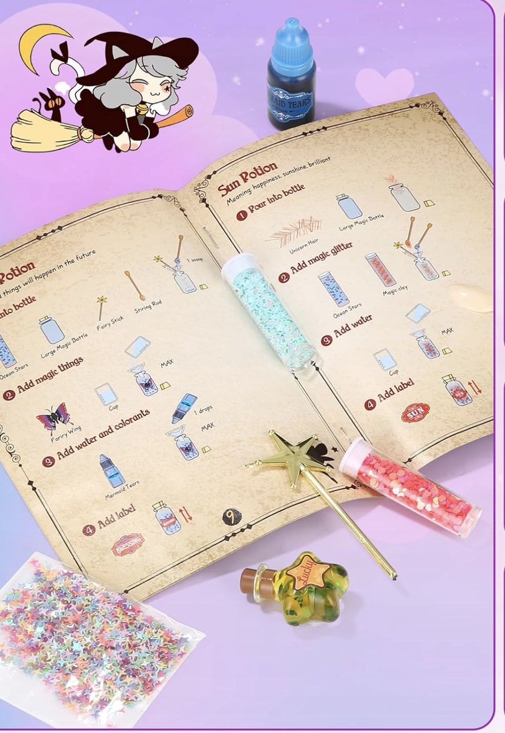 Zestaw Mikstur DIY dla Dzieci 22Kolorowe Eliksiry Naukowe Odkrycia Wróżkowe - obrazek 6