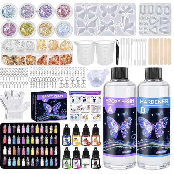 Żywica Epoksydowa 500ml z Utwardzaczem Bez Pęcherzyków Motyl DIY