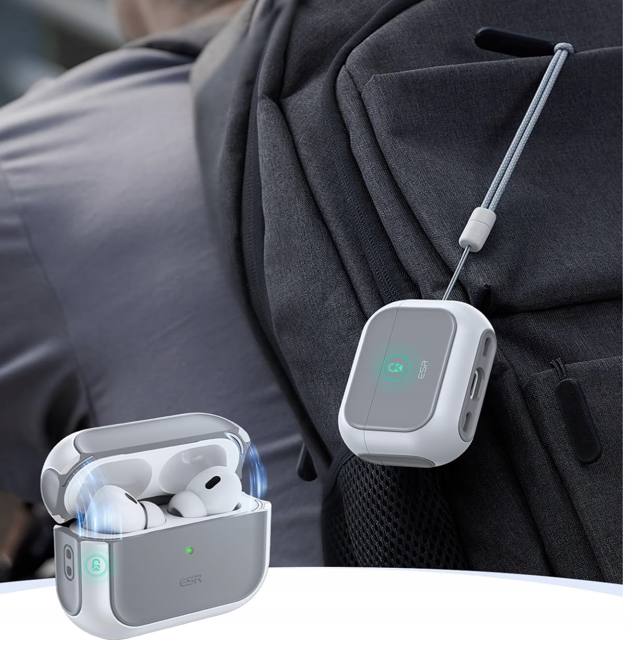 Etui z HaloLock do AirPods Pro 2. Generacji MagSafe Ready Hybrydowa Ochrona - obrazek 4