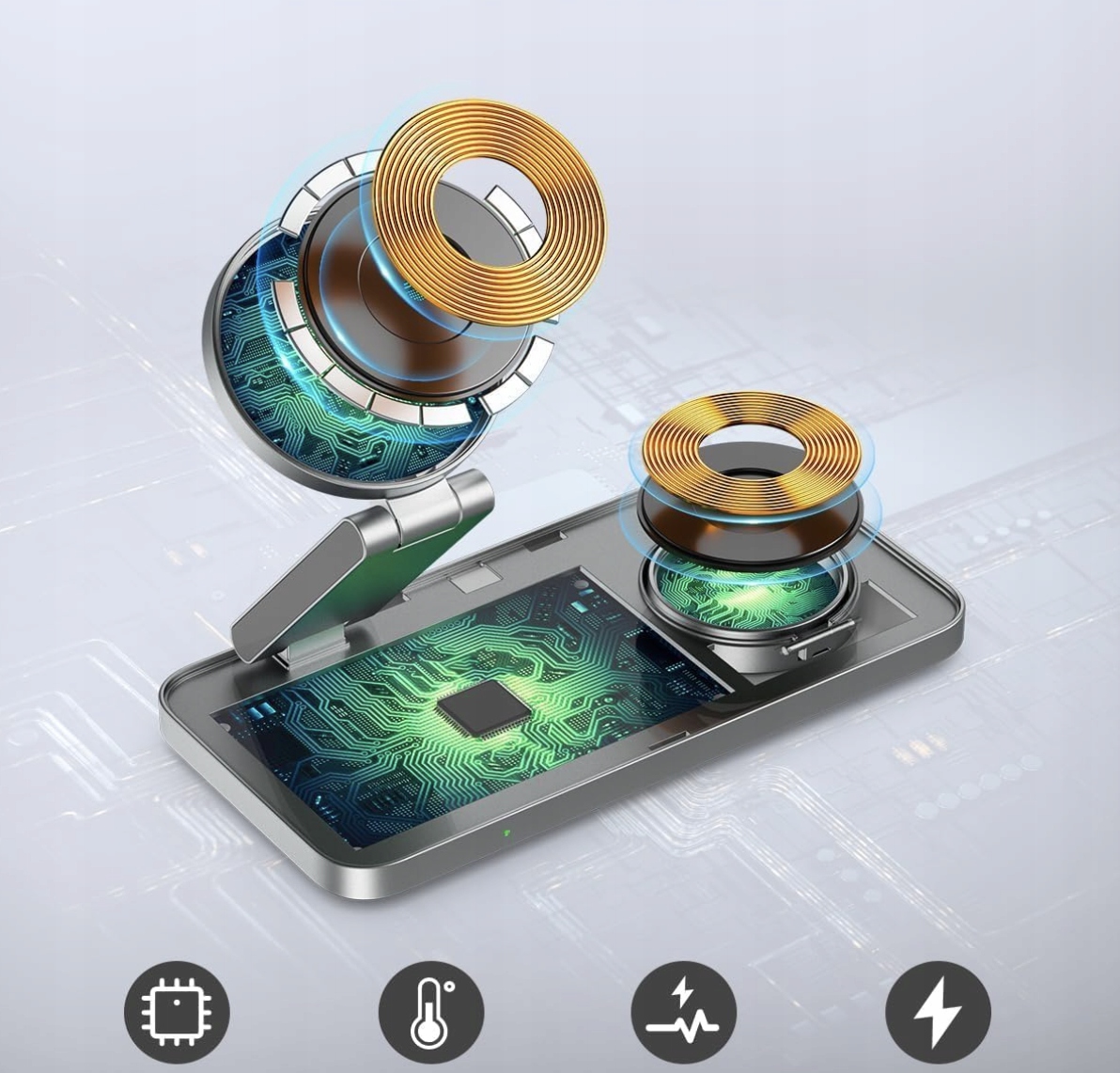 Bezprzewodowa Ładowarka Składana 3w1 a 3w1 MagSafe do Apple 15W USB-C - obrazek 3