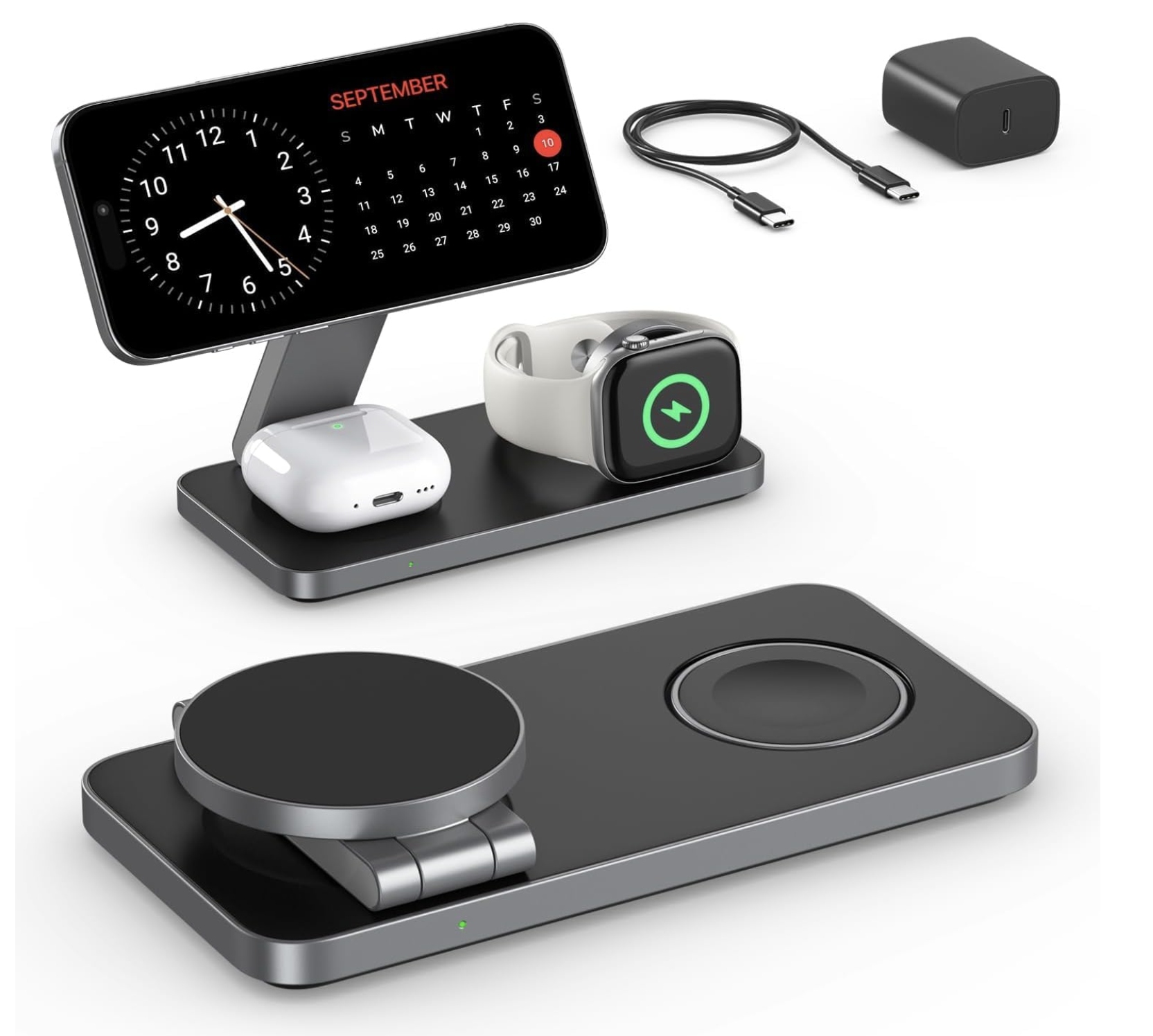 Bezprzewodowa Ładowarka Składana 3w1 a 3w1 MagSafe do Apple 15W USB-C