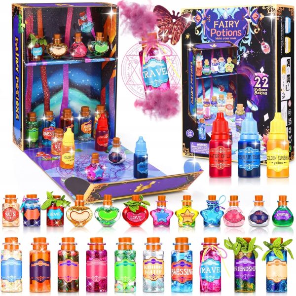 Zestaw Mikstur DIY dla Dzieci 22Kolorowe Eliksiry Naukowe Odkrycia Wróżkowe