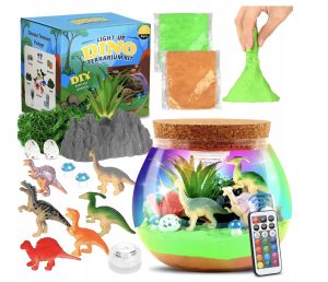 Zestaw DIY Terrarium Dinozaury Piasek Withosent Kreatywna Lampka Nocna LED