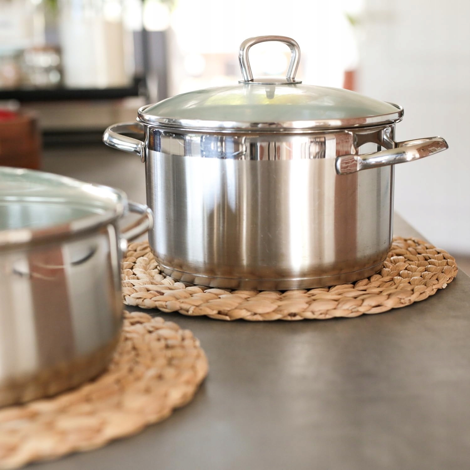 ZESTAW PODKŁADEK STOŁOWYCH | OKRĄGŁY | PLECIONY Z HIACYNTU WODNEGO| 6 SZT - obrazek 8