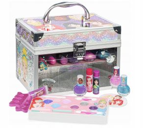 Zestaw Kosmetyczny Dla Dziewczynek Etui Podróżne Błyszczyki Lakier Pędzle