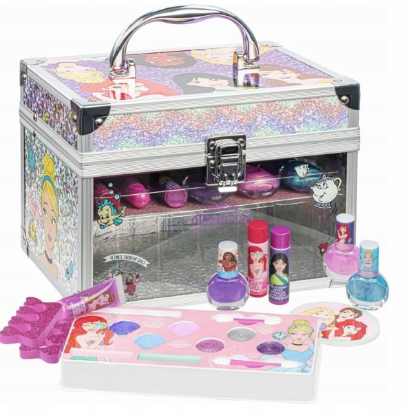 Zestaw Kosmetyczny Dla Dziewczynek Etui Podróżne Błyszczyki Lakier Pędzle