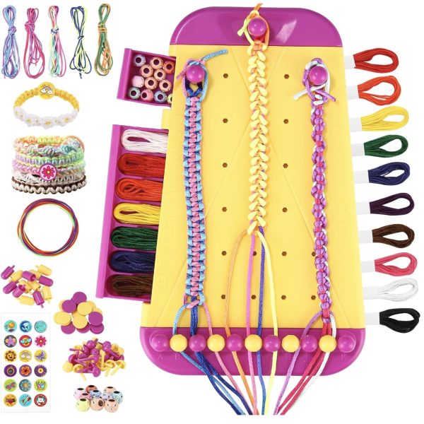Zestaw Do Robienia Bransoletek Biżuterii z Muliny Duży Dla Dzieci Koraliki