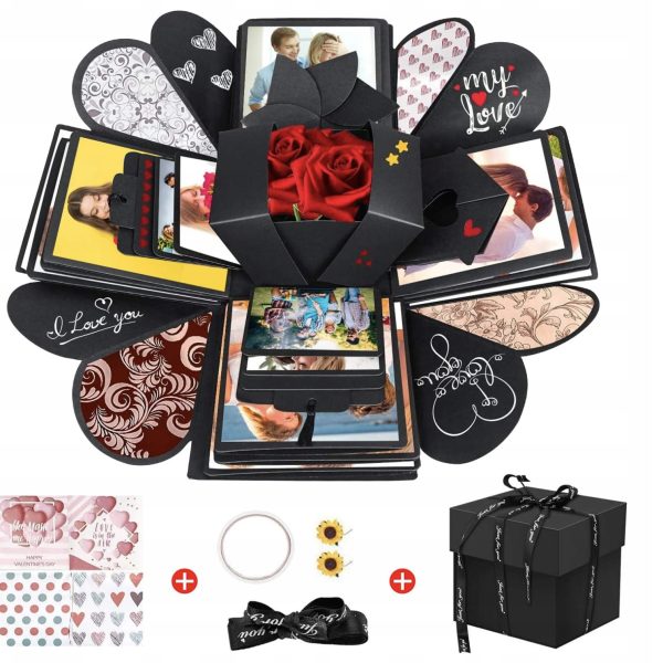 Pudełko Niespodzianka Exploding Box Na Zdjęcia Walentynki Urodziny Diy